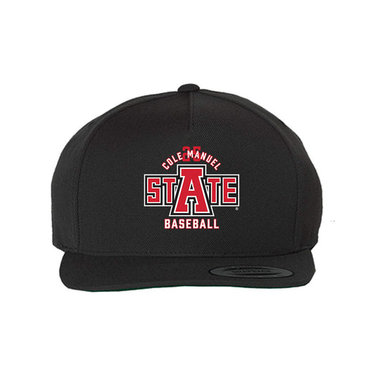 Arkansas State - NCAA Baseball : Cole Manuel - Snapback Hat-0