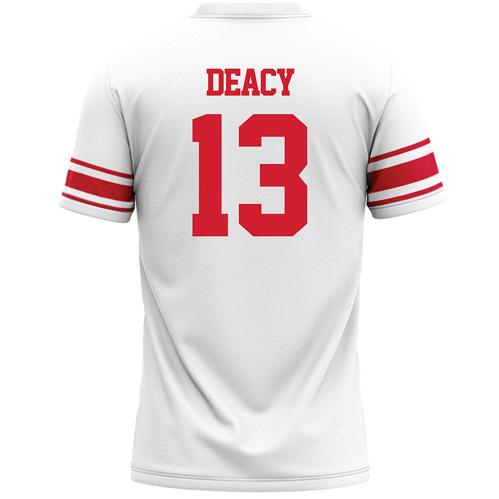 Marist - NCAA Men's Lacrosse : Jake Deacy - White Lacrosse Jersey -1