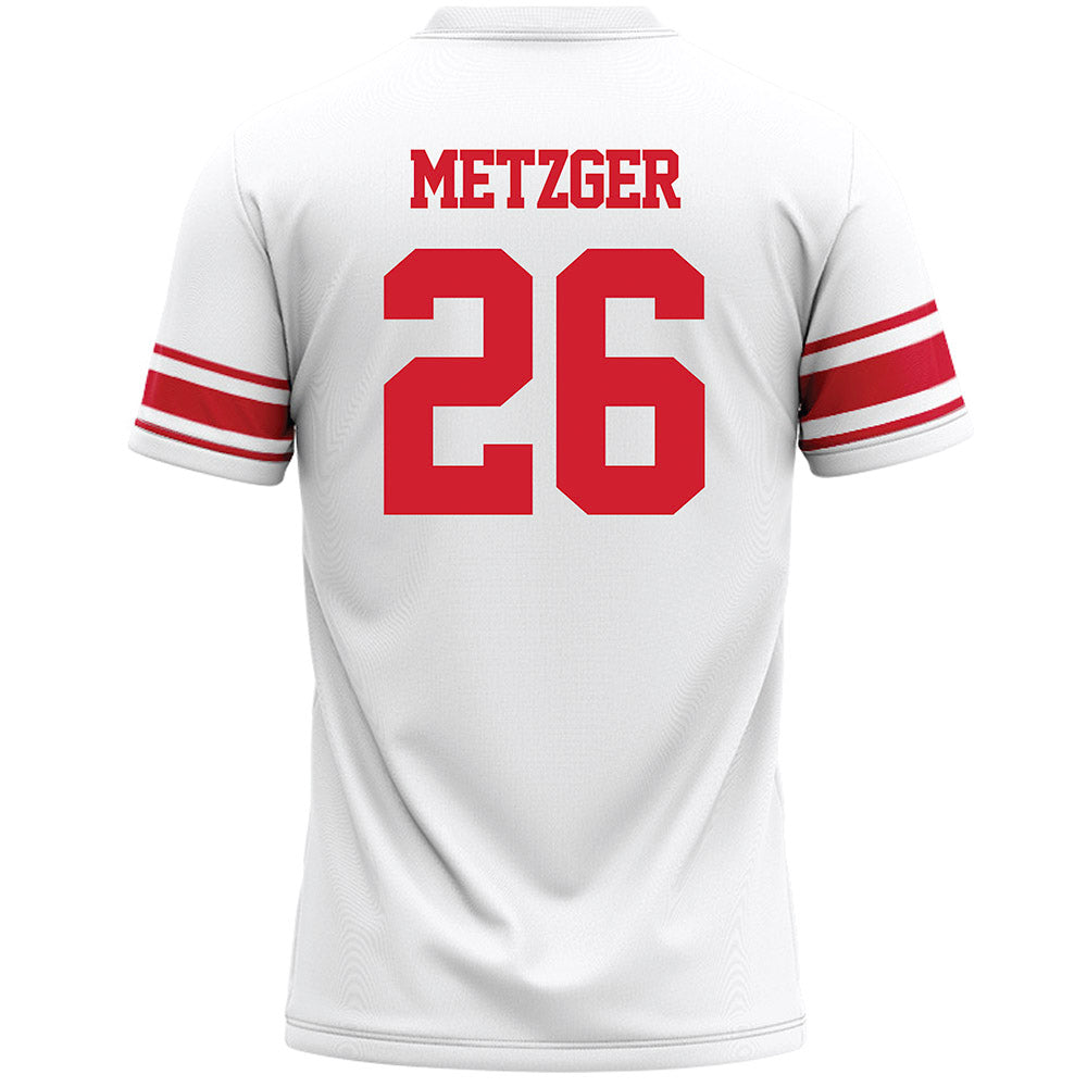 Marist - NCAA Men's Lacrosse : Richie Metzger - White Lacrosse Jersey -1