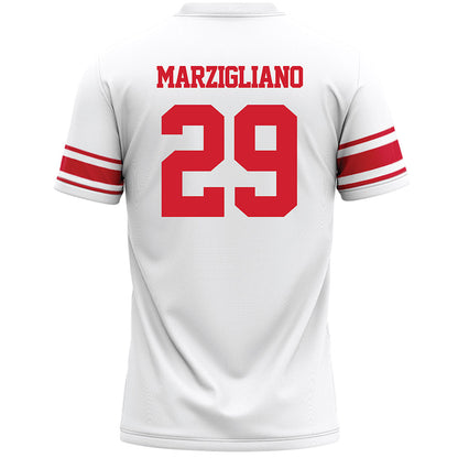Marist - NCAA Men's Lacrosse : Gavin Marzigliano - White Lacrosse Jersey -1
