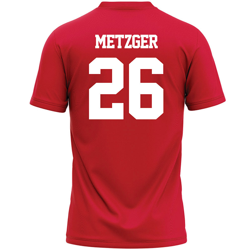 Marist - NCAA Men's Lacrosse : Richie Metzger - Red Lacrosse Jersey -1