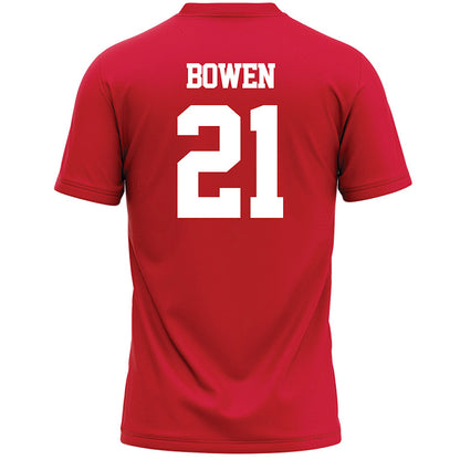 Marist - NCAA Men's Lacrosse : Simon Bowen - Red Lacrosse Jersey -1