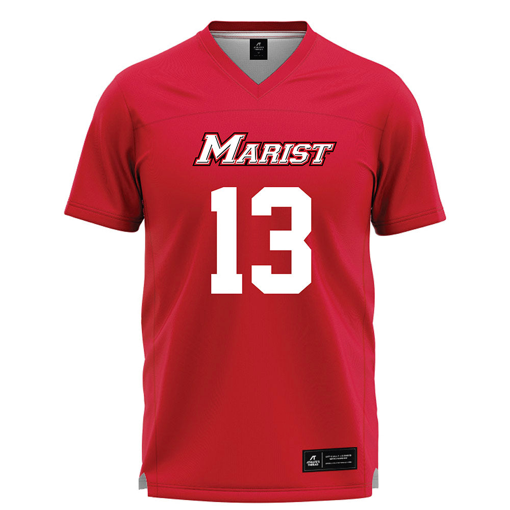 Marist - NCAA Men's Lacrosse : Jake Deacy - Red Lacrosse Jersey -0