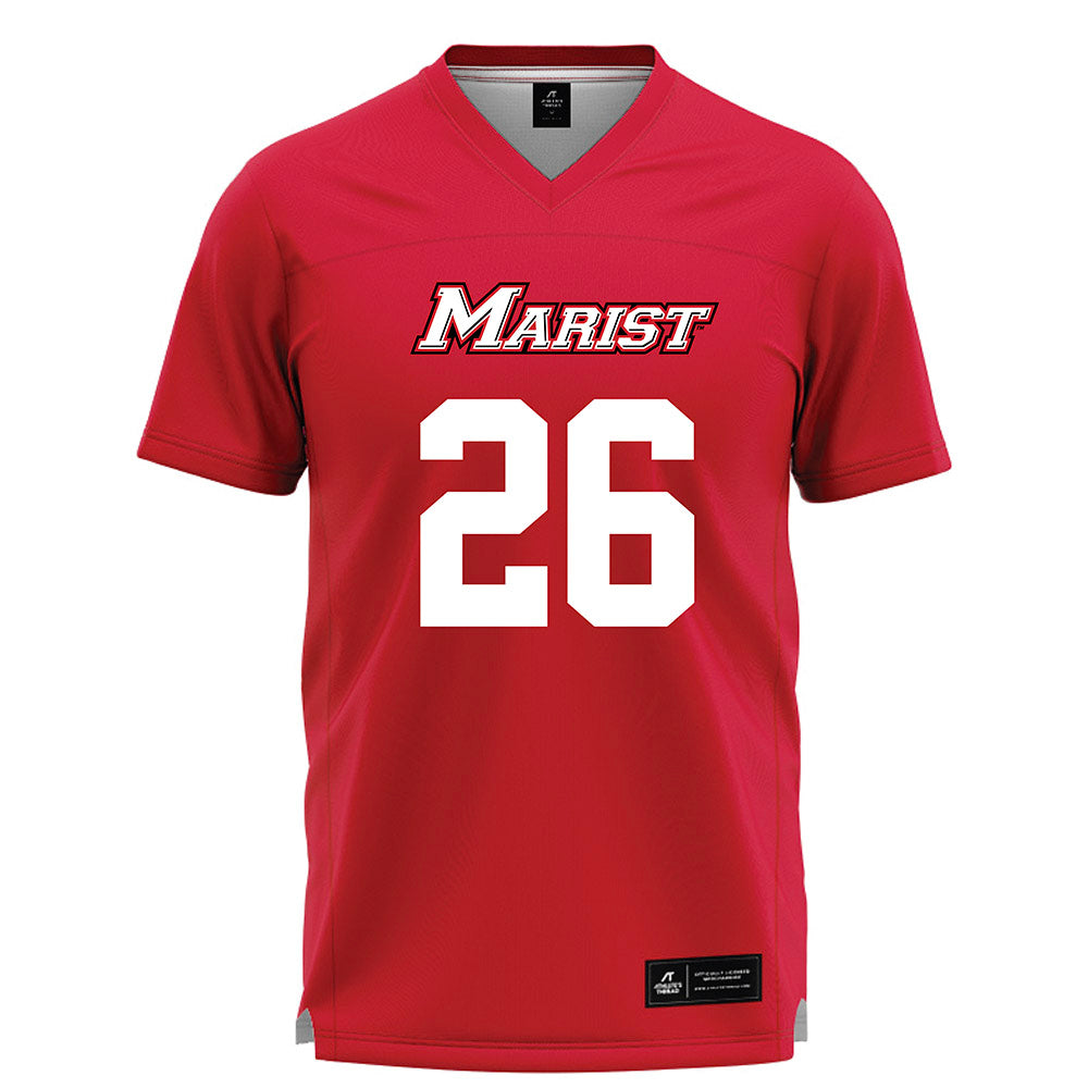 Marist - NCAA Men's Lacrosse : Richie Metzger - Red Lacrosse Jersey -0