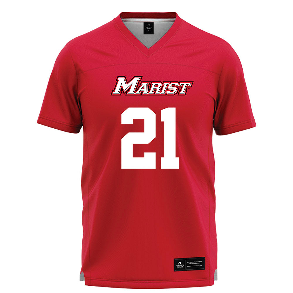 Marist - NCAA Men's Lacrosse : Simon Bowen - Red Lacrosse Jersey -0