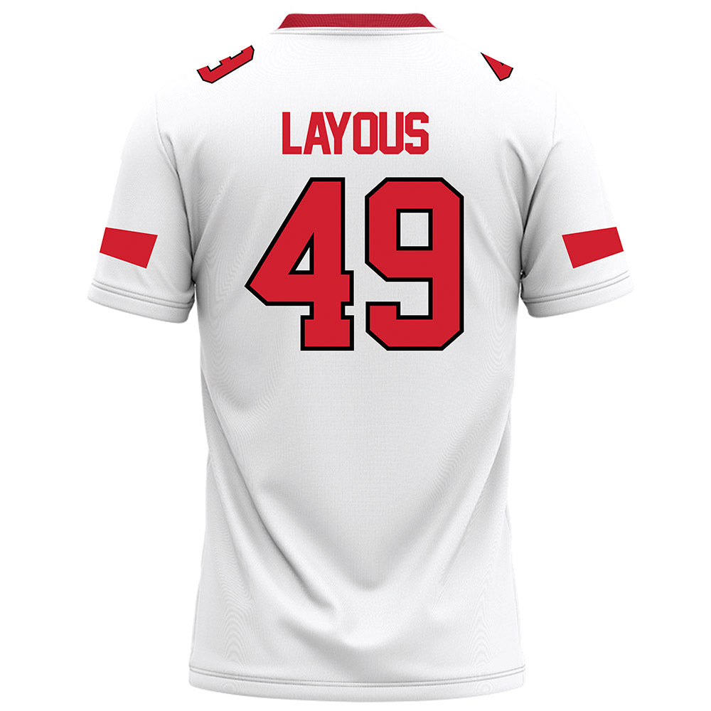 Marist - NCAA Football : Samer Layous - White Football Jersey-1