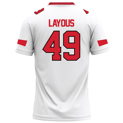 Marist - NCAA Football : Samer Layous - White Football Jersey-1