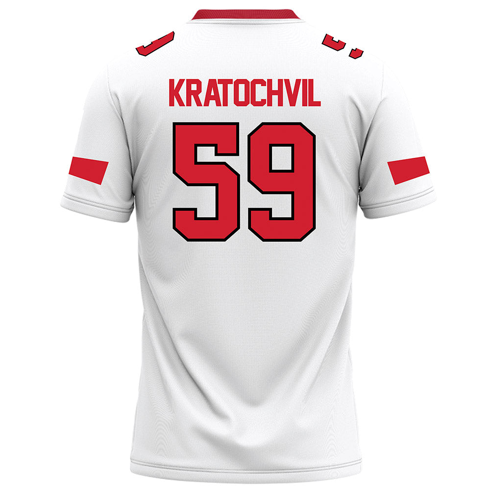Marist - NCAA Football : James Kratochvil - White Football Jersey-1