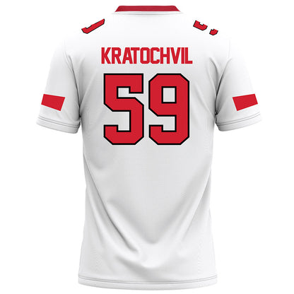 Marist - NCAA Football : James Kratochvil - White Football Jersey-1