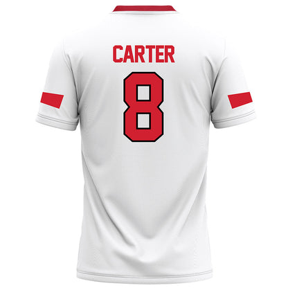 Marist - NCAA Football : Garrett Carter - White Football Jersey-1
