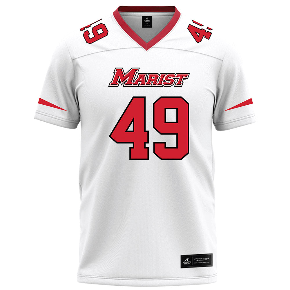 Marist - NCAA Football : Samer Layous - White Football Jersey-0