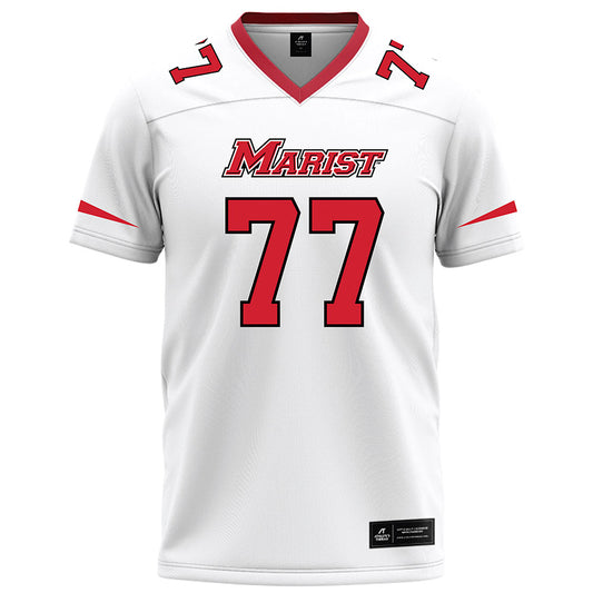 Marist - NCAA Football : Ethan Korkes - White Football Jersey-0