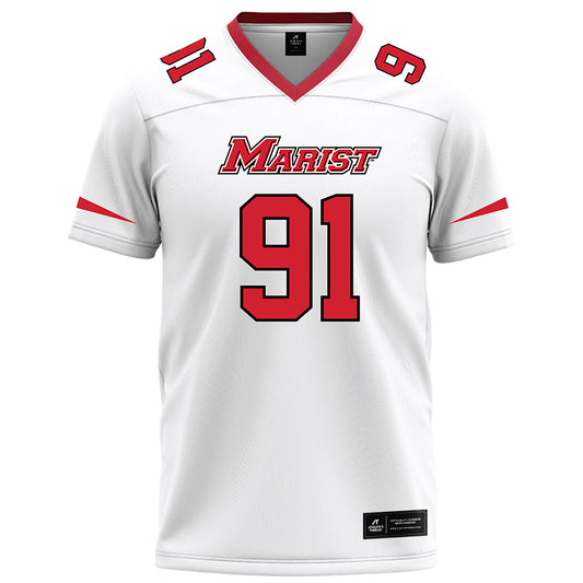Marist - NCAA Football : Joseph Abill - White Football Jersey-0