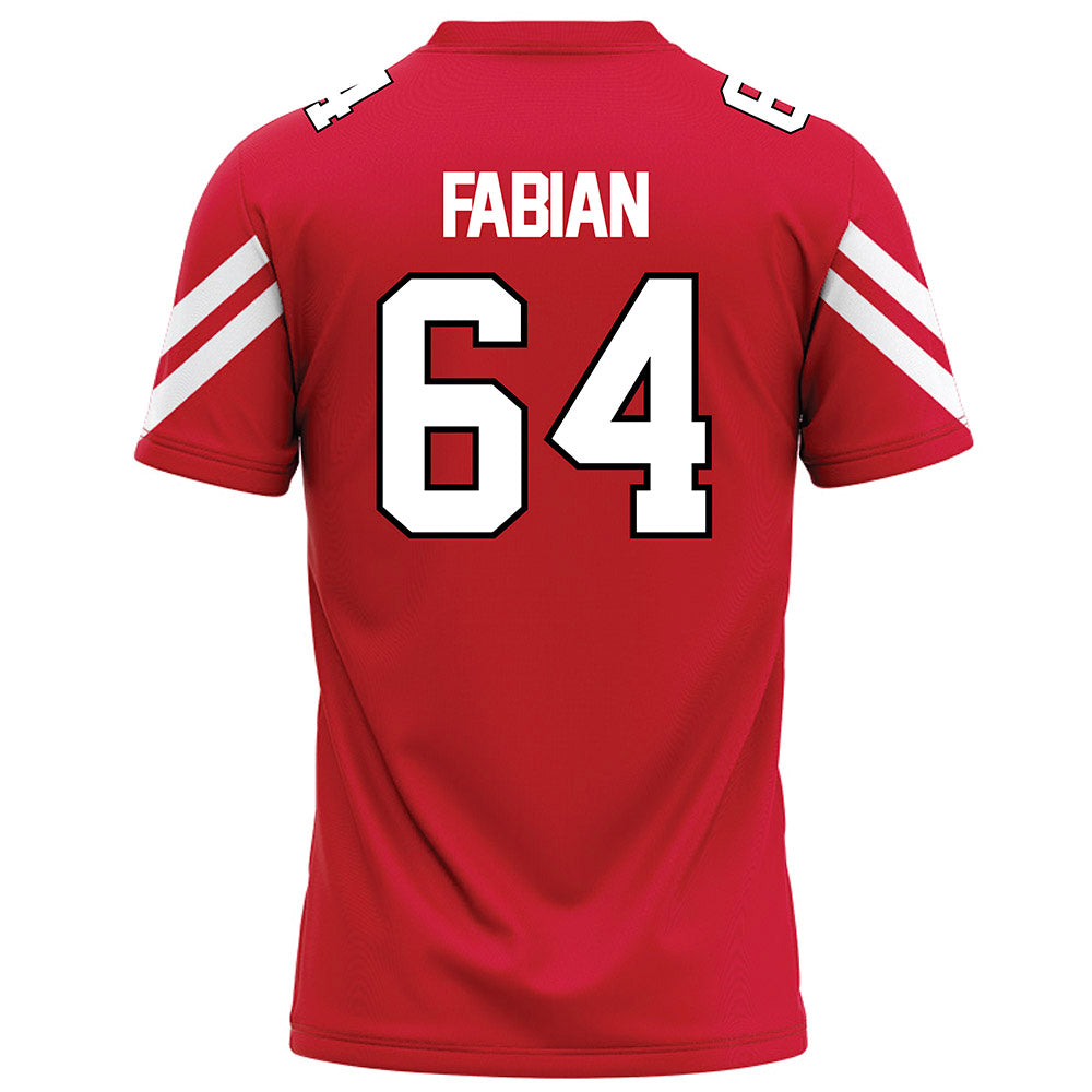 Marist - NCAA Football : Jake Fabian - Red Football Jersey-1