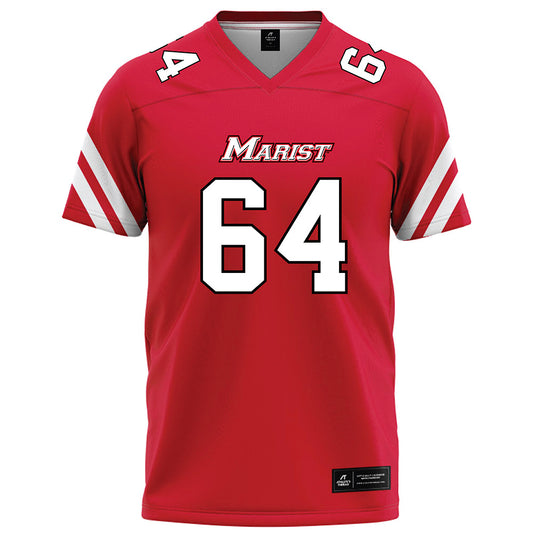 Marist - NCAA Football : Jake Fabian - Red Football Jersey-0