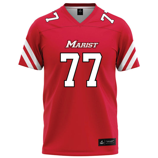 Marist - NCAA Football : Ethan Korkes - Red Football Jersey-0