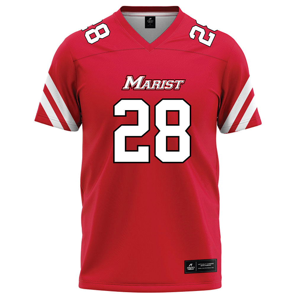 Marist - NCAA Football : Rechee Smith - Red Football Jersey-0