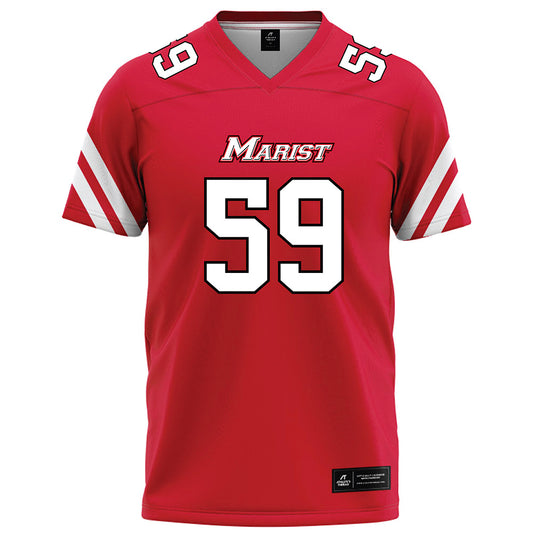 Marist - NCAA Football : James Kratochvil - Red Football Jersey-0