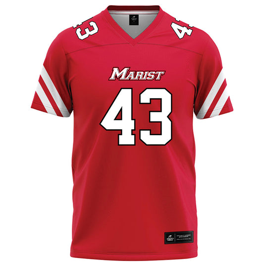 Marist - NCAA Football : Connor Mendini - Red Football Jersey-0
