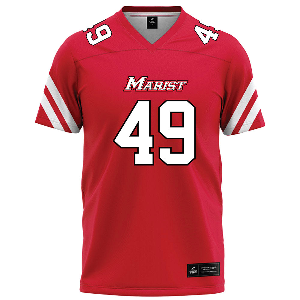 Marist - NCAA Football : Samer Layous - Red Football Jersey-0