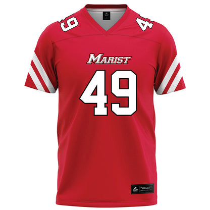 Marist - NCAA Football : Samer Layous - Red Football Jersey-0
