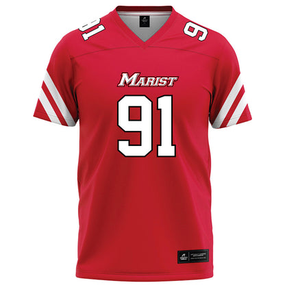 Marist - NCAA Football : Joseph Abill - Red Football Jersey-0