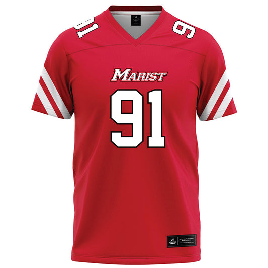 Marist - NCAA Football : Joseph Abill - Red Football Jersey-0