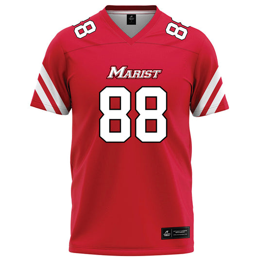 Marist - NCAA Football : Jordan Caldwell - Red Football Jersey-0
