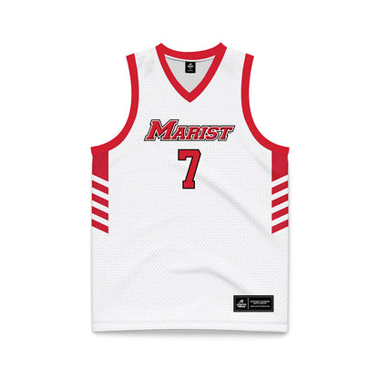 Marist - NCAA Men's Basketball : Martin Kawa - White Basketball Jersey-0