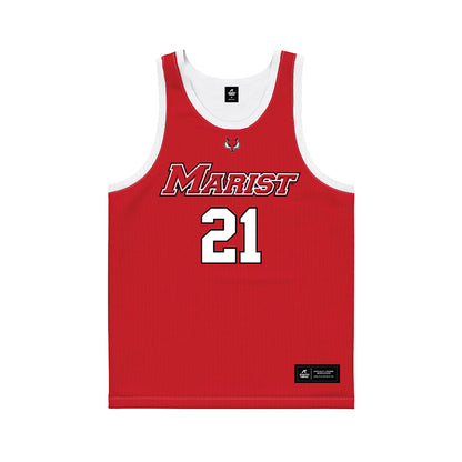 Marist - NCAA Women's Basketball : Danielle Williamsen - Red Basketball Jersey-0
