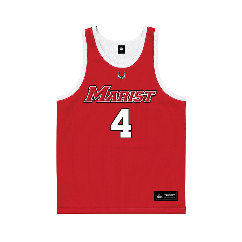 Marist - NCAA Women's Basketball : Kasey Bretones - Red Basketball Jersey-0