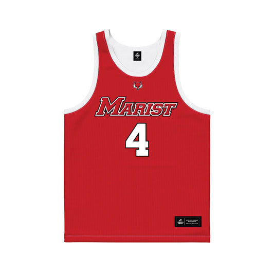 Marist - NCAA Women's Basketball : Kasey Bretones - Red Basketball Jersey-0
