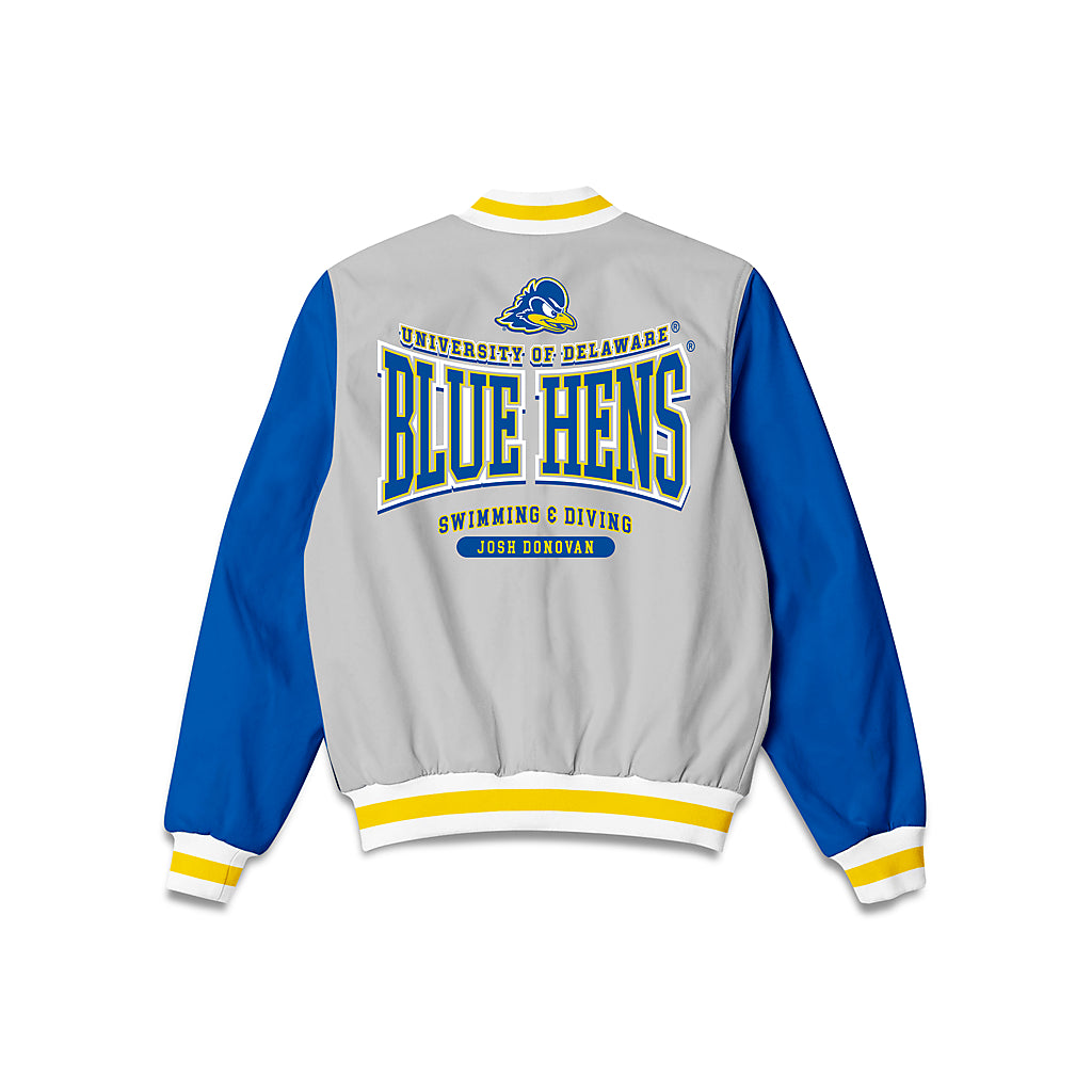 Delaware - NCAA Men's Swimming & Diving : Josh Donovan - Bomber Jacket-1
