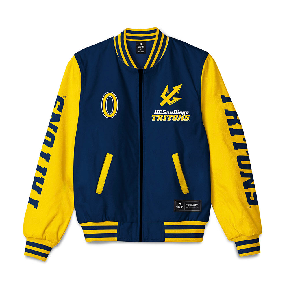 UCSD - NCAA Men's Basketball : Hudson Mayes - Bomber Jacket-0