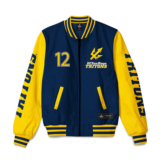 UCSD - NCAA Men's Volleyball : Joshua Ewert - Bomber Jacket-0