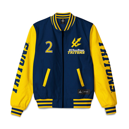 UCSD - NCAA Women's Volleyball : Ireland McNees - Bomber Jacket-0