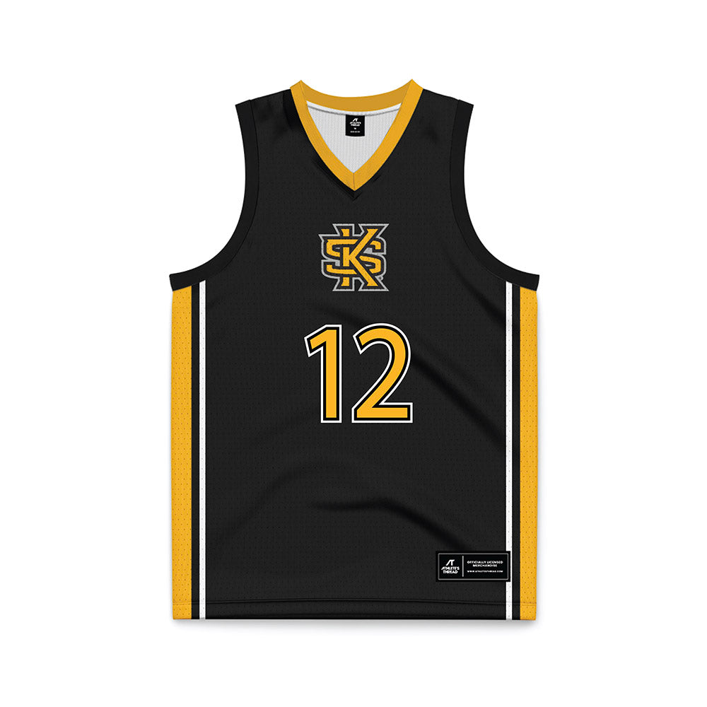 Kennesaw - NCAA Women's Basketball : Kaelyn Flowers - Black Basketball Jersey-0