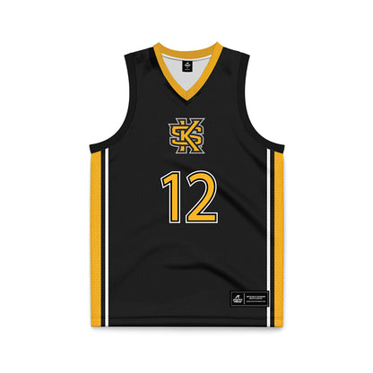 Kennesaw - NCAA Women's Basketball : Kaelyn Flowers - Black Basketball Jersey-0