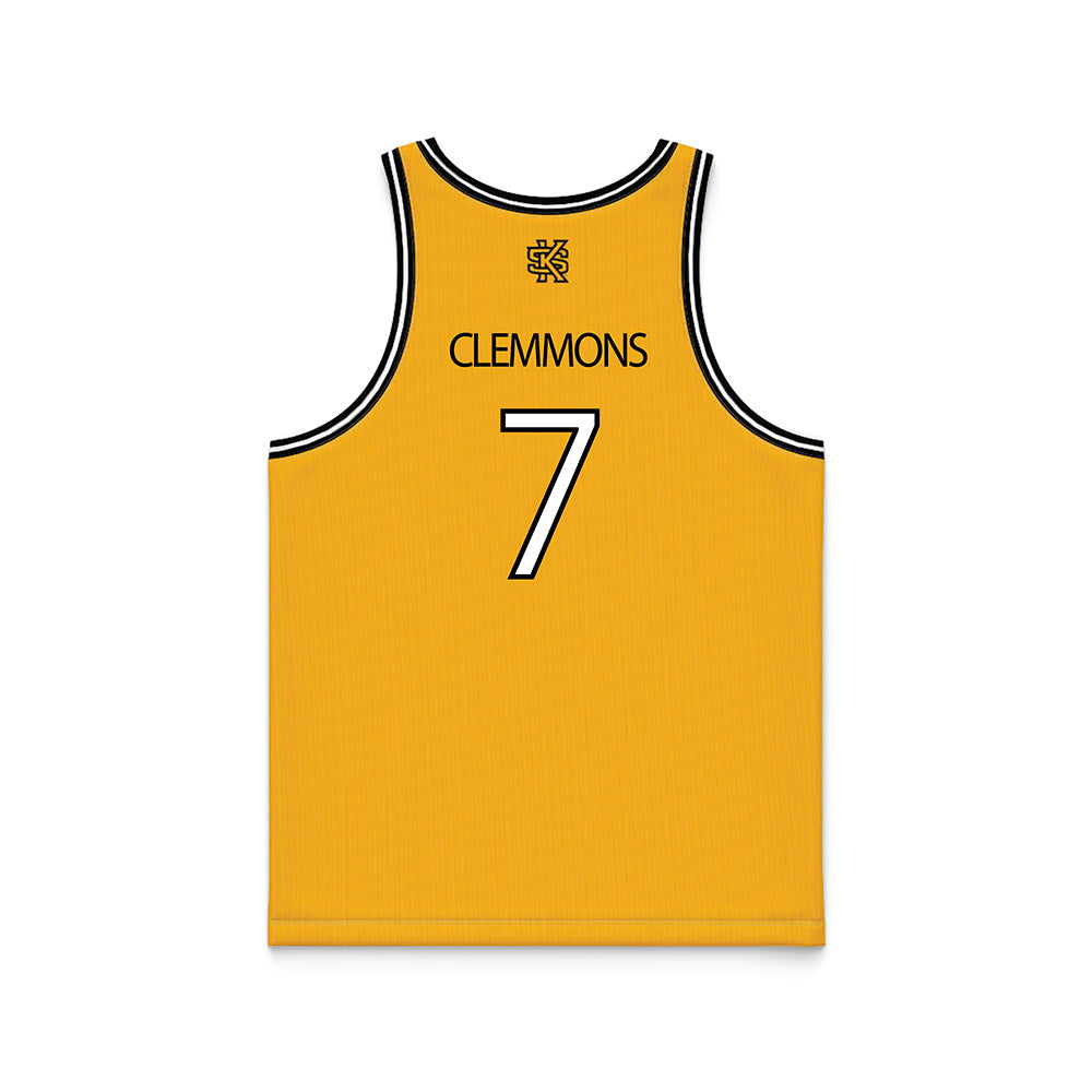 Kennesaw - NCAA Men's Basketball : Chase Clemmons - Gold Basketball Jersey-1