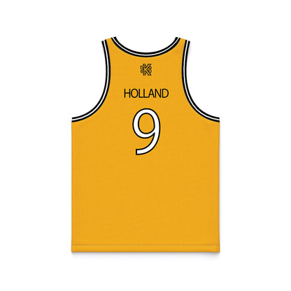 Kennesaw - NCAA Men's Basketball : Eric Holland - Gold Basketball Jersey-1