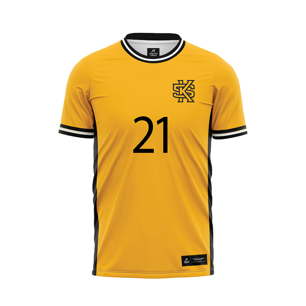 Kennesaw - NCAA Women's Soccer : Angelina Noorbehesht - Gold Soccer Jersey-0