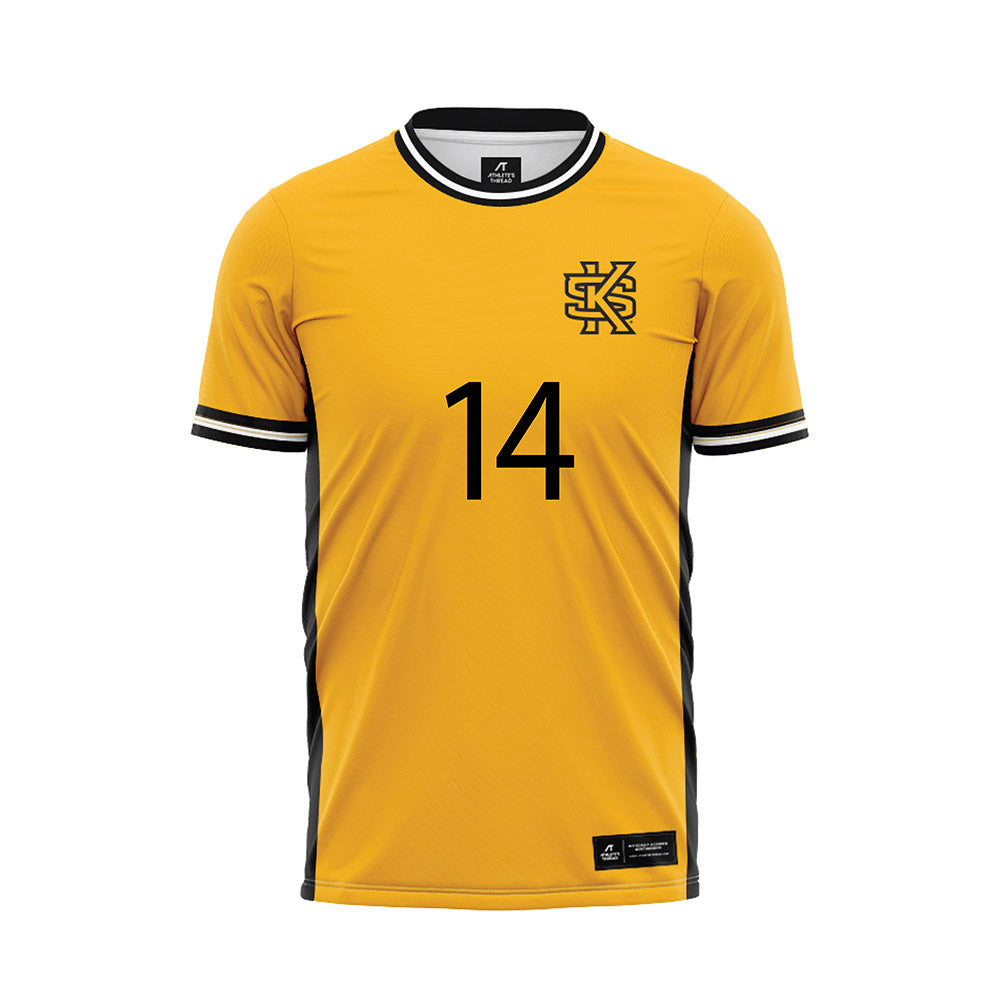 Kennesaw - NCAA Women's Soccer : Naomi Moleka - Gold Soccer Jersey-0