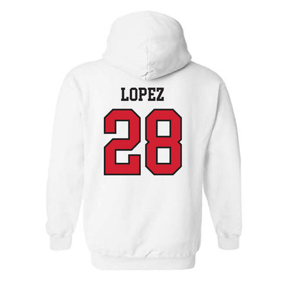 Arkansas State - NCAA Baseball : Joey Lopez - Sports Shersey Hooded Sweatshirt-1