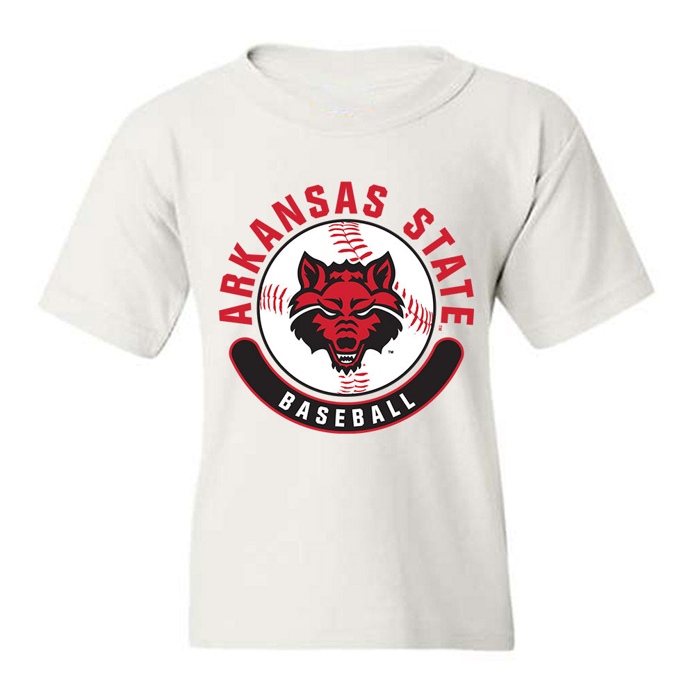 Arkansas State - NCAA Baseball : Drew Gartman - Sports Shersey Youth T-Shirt-1