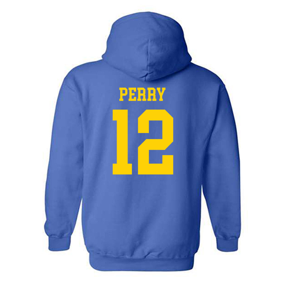 Delaware - NCAA Women's Basketball : Jiya Perry - Fashion Shersey Hooded Sweatshirt