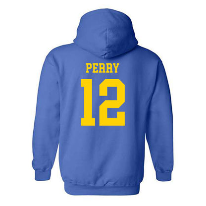 Delaware - NCAA Women's Basketball : Jiya Perry - Fashion Shersey Hooded Sweatshirt