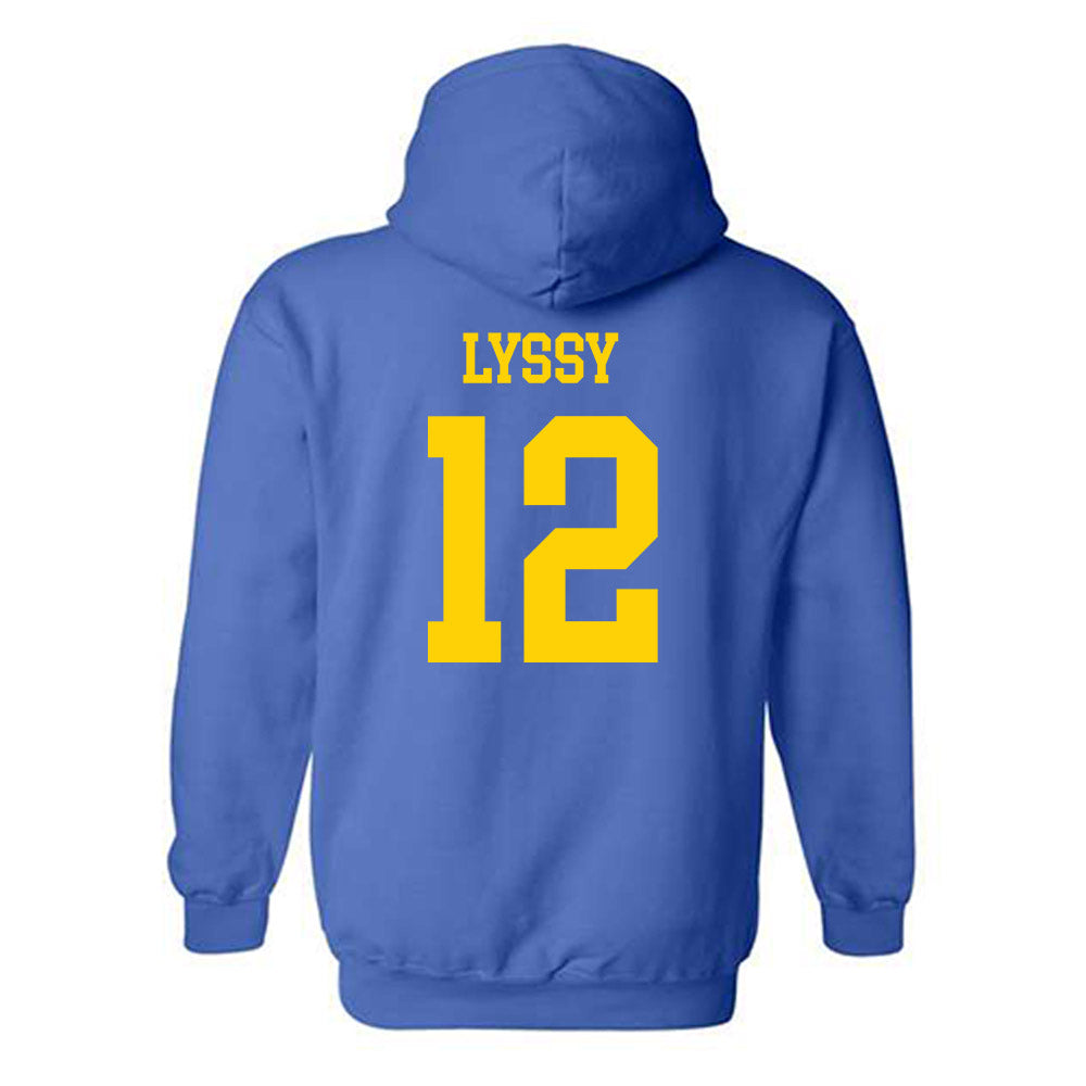 Delaware - NCAA Women's Volleyball : Aubrey Lyssy - Fashion Shersey Hooded Sweatshirt-1