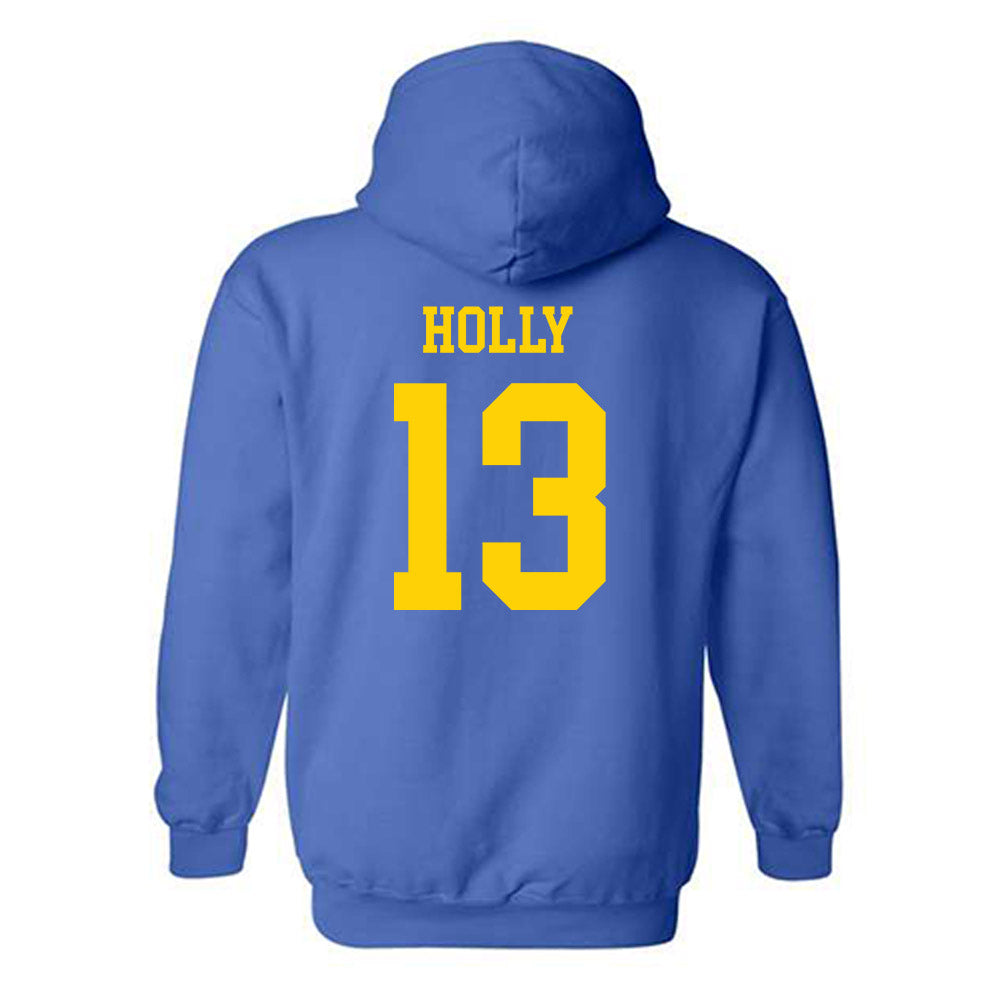Delaware - NCAA Women's Volleyball : Taylor Holly - Fashion Shersey Hooded Sweatshirt-1