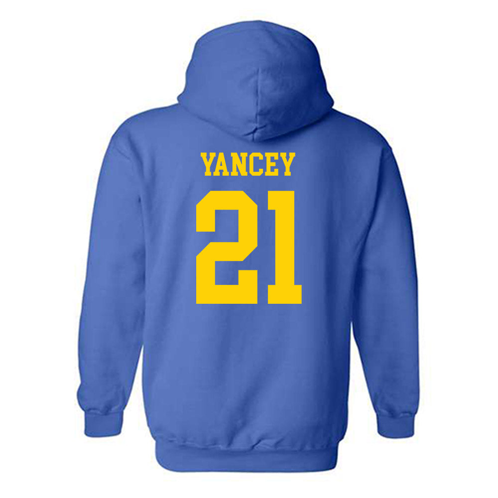 Delaware - NCAA Women's Volleyball : Thalia Yancey - Fashion Shersey Hooded Sweatshirt-1
