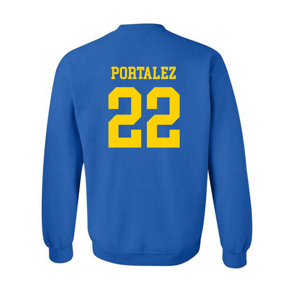 Delaware - NCAA Women's Basketball : Arantxa Portalez - Fashion Shersey Crewneck Sweatshirt-1